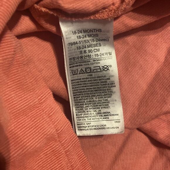Baby Gap Ruffled corduroy pink Jumper 18-24 Month - Picture 4 of 5